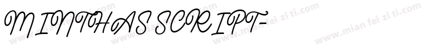 MINTHAS SCRIPT字体转换